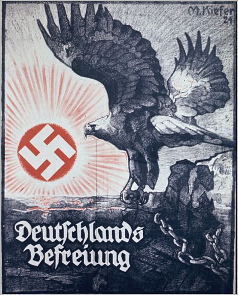 This poster seems to be dated 1924, a period during which the Nazi Party was banned after the 1923 Beer Hall Putsch.